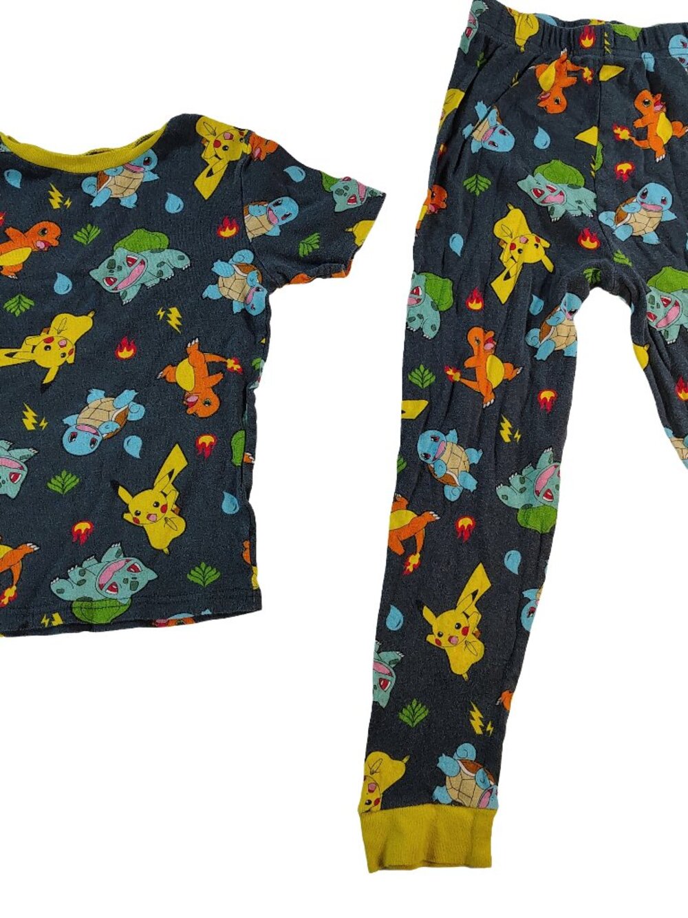 Boy's Size 10 Multicolored Multi-Pokemon Themed Graphic Pajamas